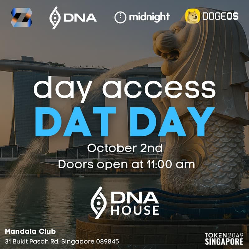 Cover Image for DNA House: DAT DAY at TOKEN2049, Full Day Access