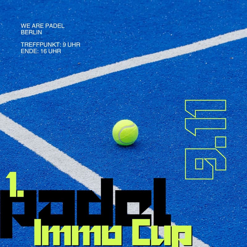 Titelbild für 1. Immo Padel Cup in Berlin