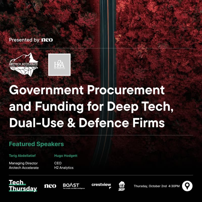 Cover Image for Government Procurement and Funding for Deep Tech, Dual-Use & Defence Firms