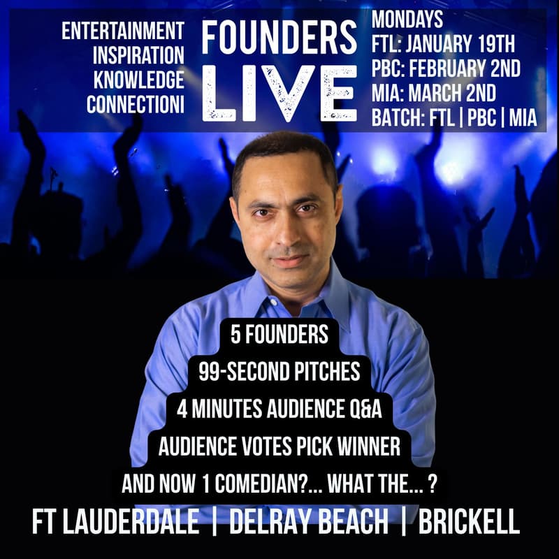 Cover Image for Founders Live Fort Lauderdale Pitch Battle Royale