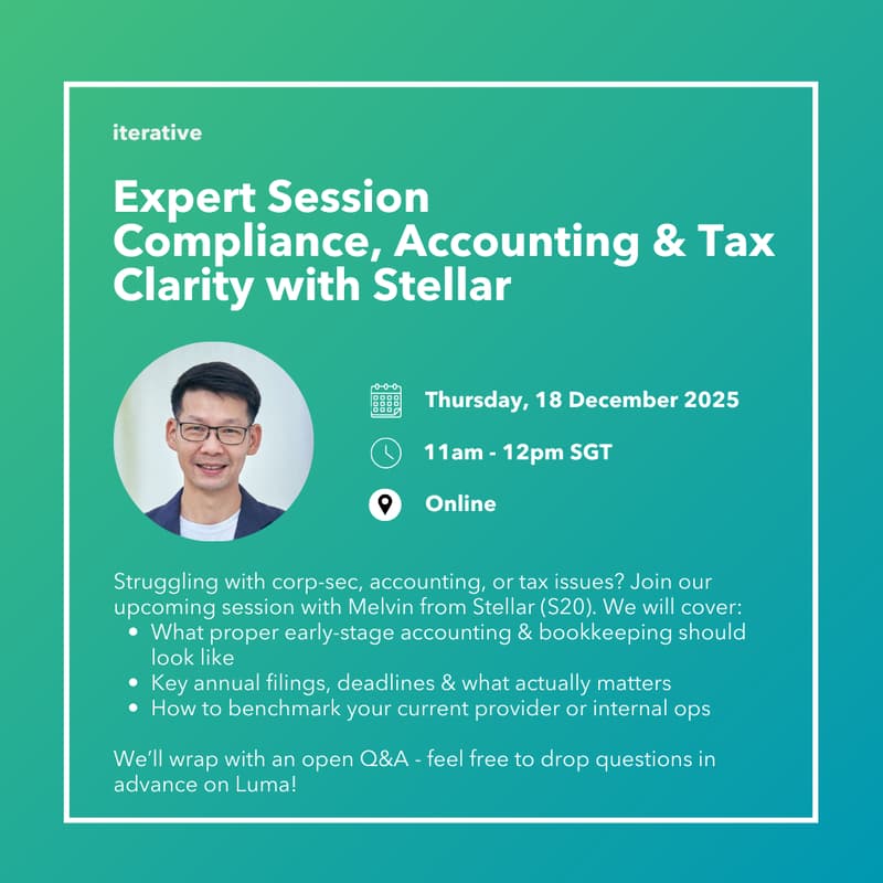 Cover Image for Iterative Expert Session - Compliance, Accounting & Tax Clarity with Stellar