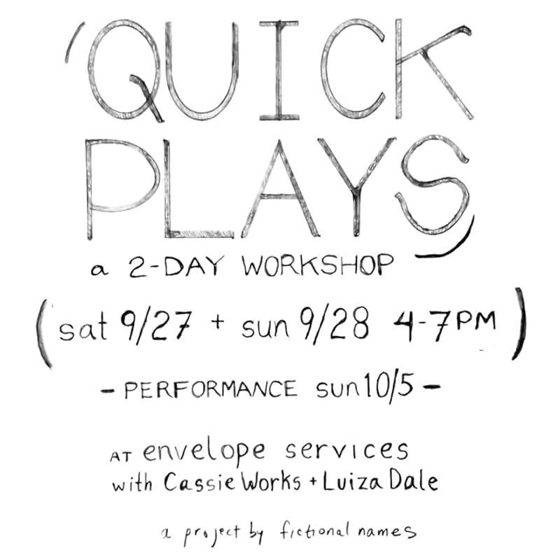 Cover Image for Quick Plays: a 2-day Performance Workshop