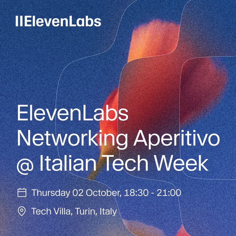 Cover Image for ElevenLabs Networking Aperitivo: Italian Tech Week