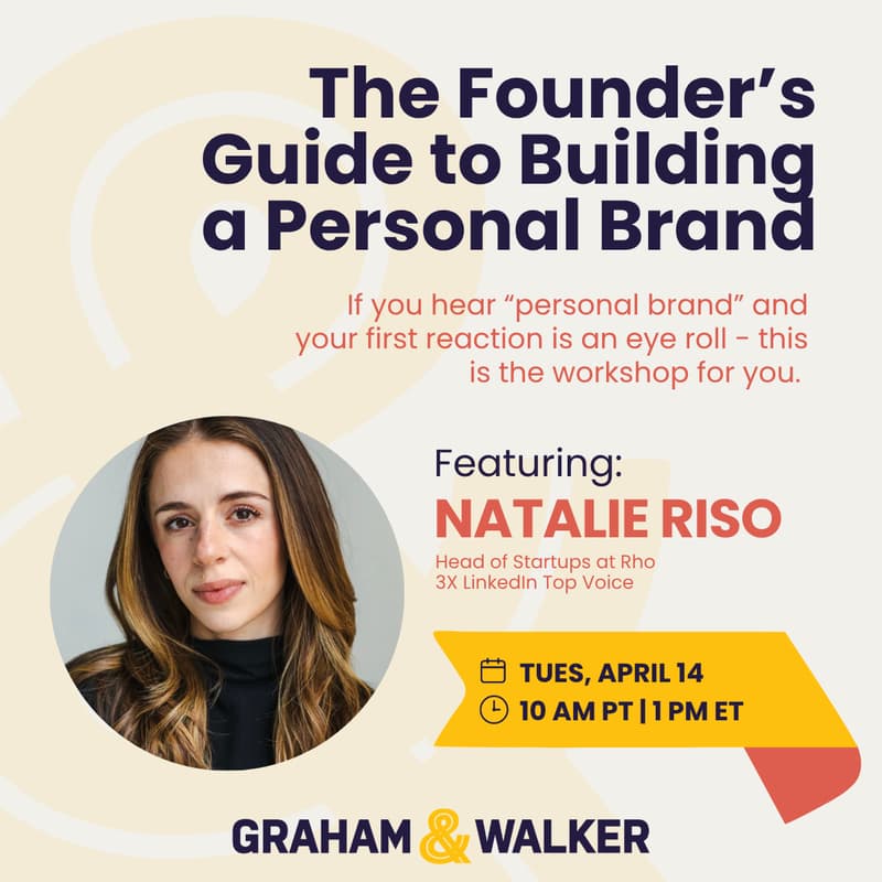 Cover Image for The Founder's Guide to Building a Personal Brand, featuring Natalie Riso