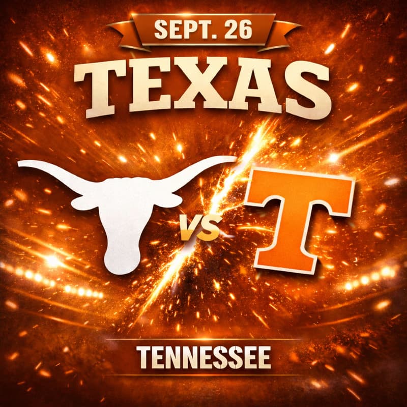 Cover Image for Texas Longhorns vs Tennessee Titans @ Neyland Stadium, Knoxville, Tenn.