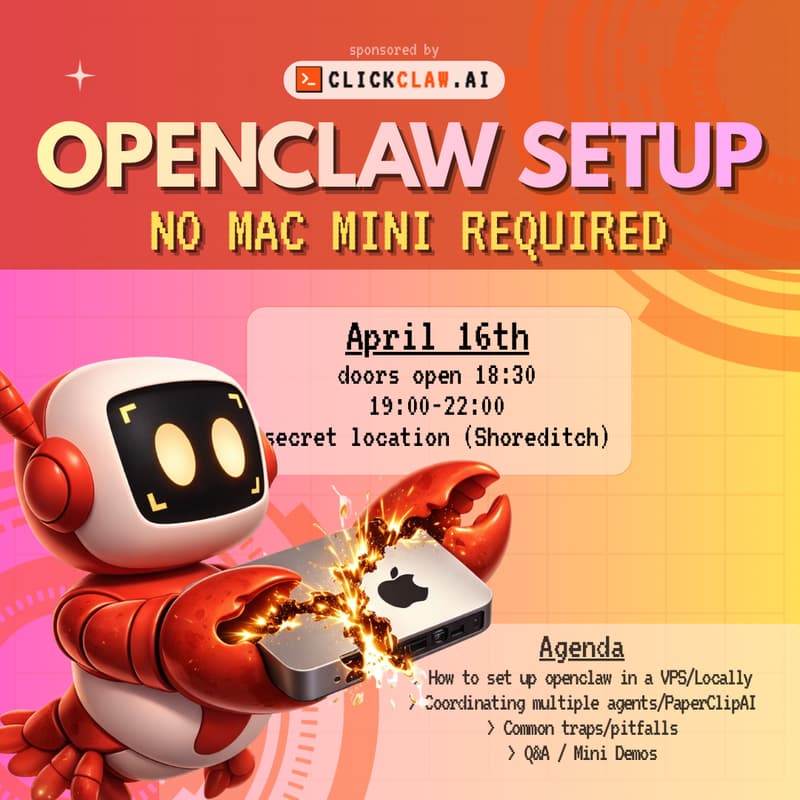 Cover Image for [EXTRA CAPACITY] OpenClaw Setup Workshop & Demo Day
