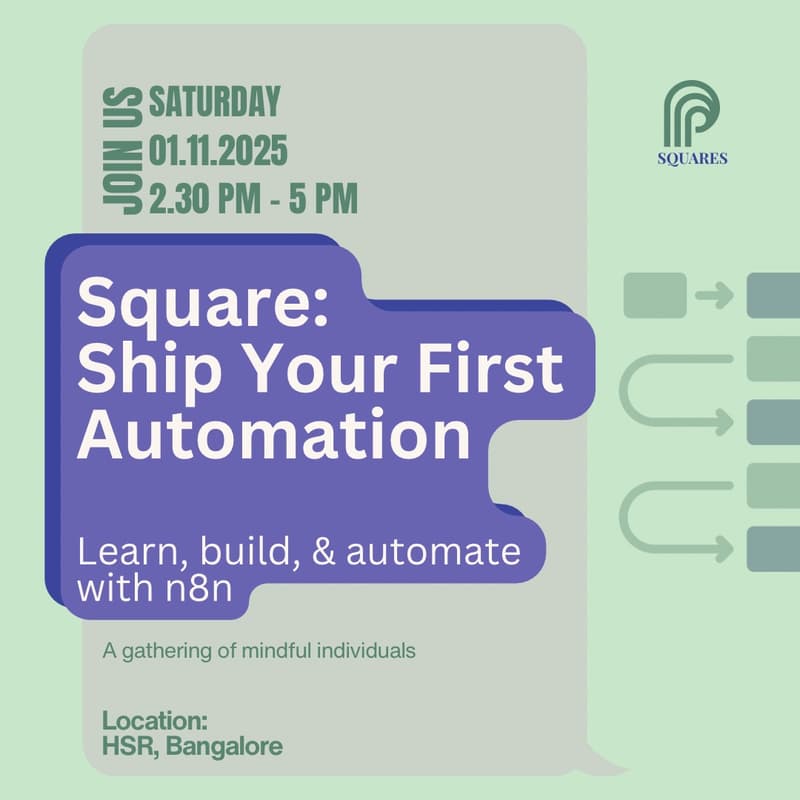 Cover Image for Square: Ship Your First Automation - Learn, build, & automate with n8n