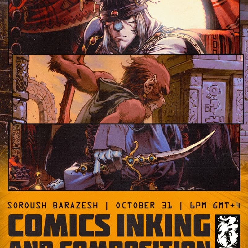 Cover Image for Comics Inking And Composition With Soroush Barazesh