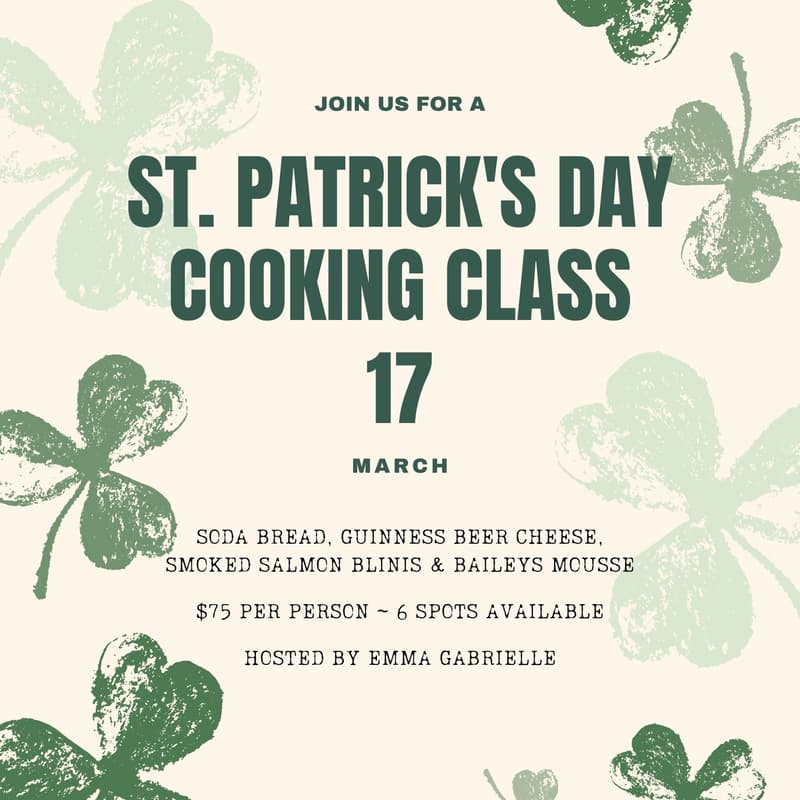 Cover Image for St. Paddy’s Day Cooking Class