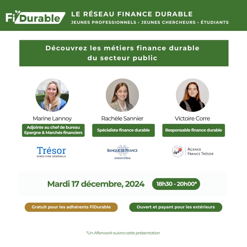 Cover Image for Découvrez les métiers finance durable du secteur public