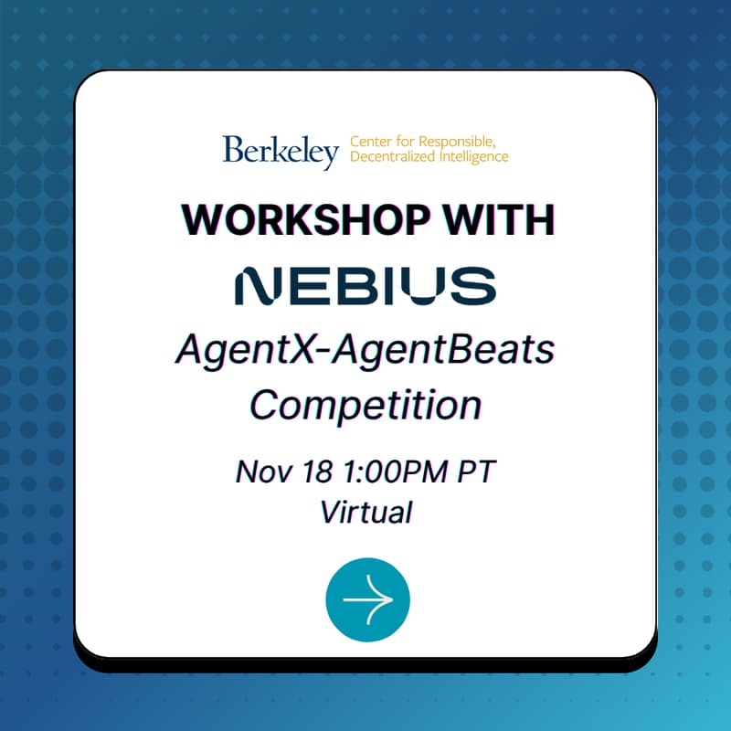 Cover Image for Workshop with Nebius: Using Open Source Models for Agents | AgentX-AgentBeats Competition