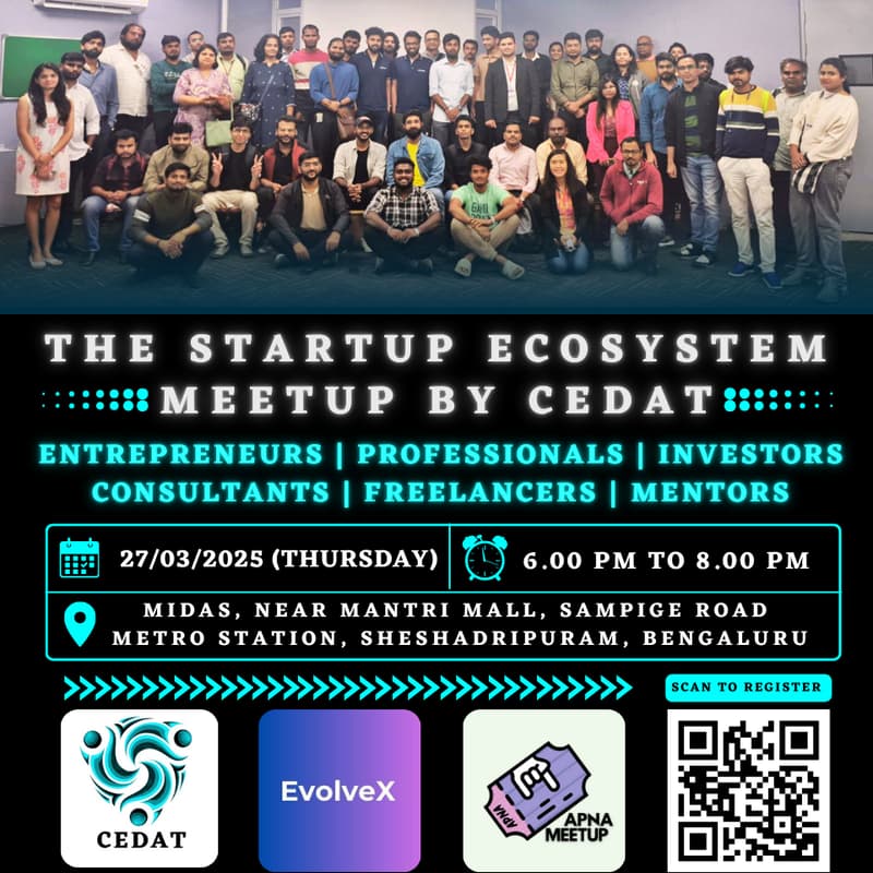 Cover Image for The Startup Ecosystem Meetup - Entrepreneurs | Professionals | Investors | Consultants & Mentors
