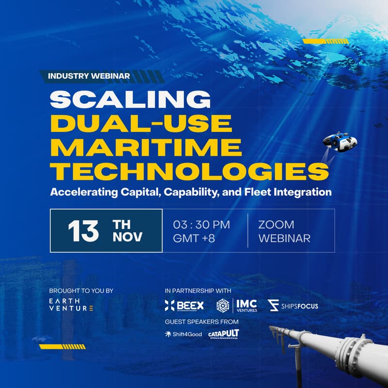 Cover Image for [Webinar] Scaling Dual-Use Maritime Technologies: Accelerating Capital, Capability, and Fleet Integration