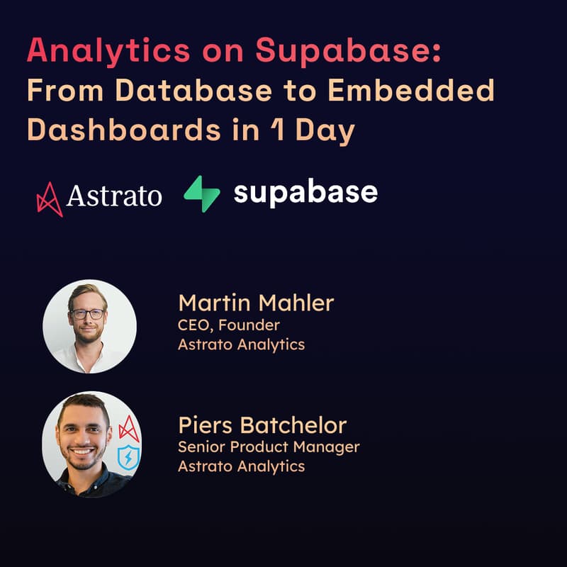 Cover Image for Analytics on Supabase: From Database to Embedded Dashboards in 1 Day