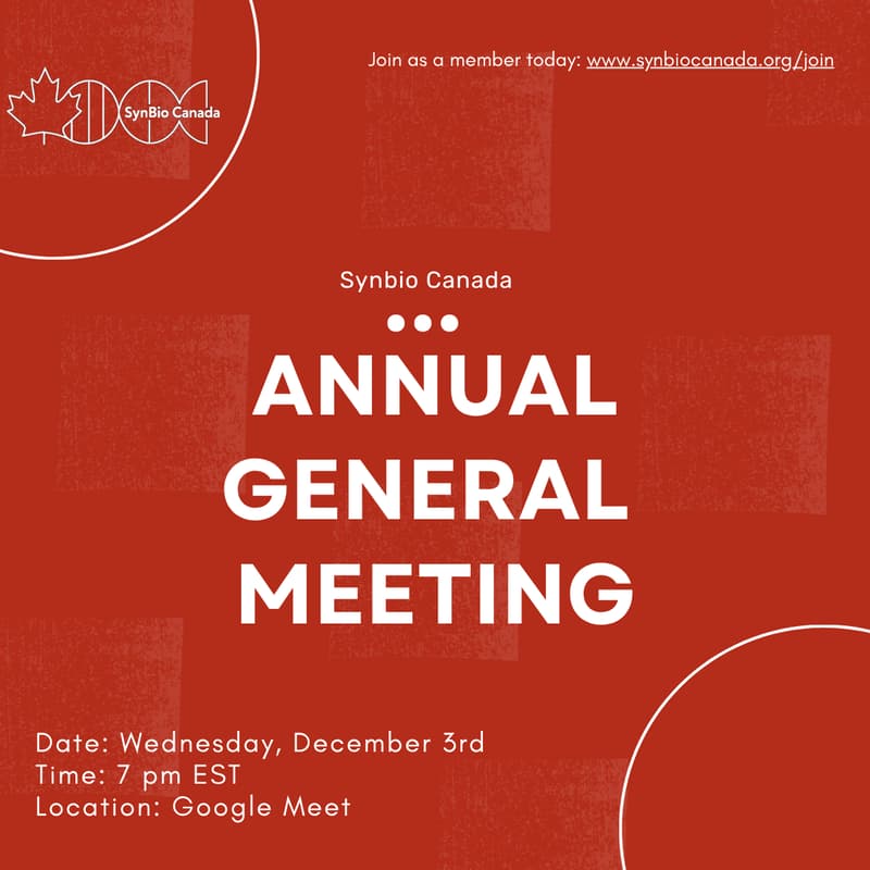 Cover Image for SynBio Canada AGM