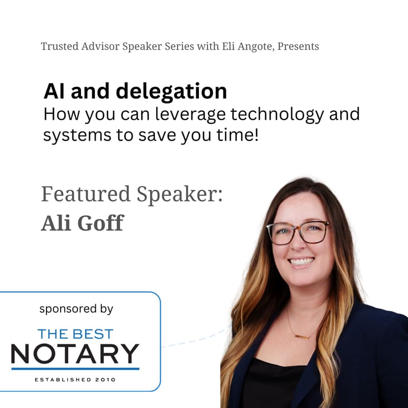 Cover Image for AI And Delegation. How You Can Leverage Technology And Systems To Save Time With Ali Goff