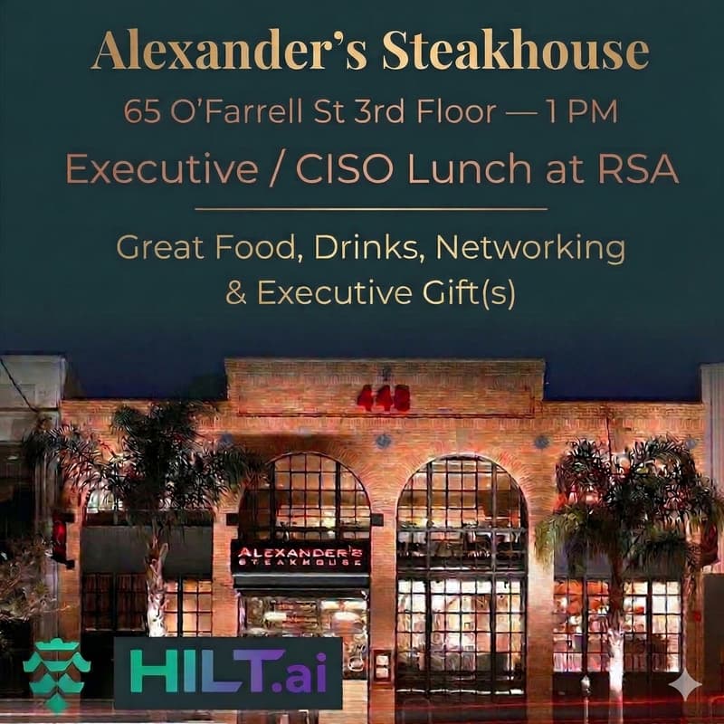 Cover Image for Alexander's Steakhouse Cybersecurity Executive Open - Lunch Networking Event at RSA