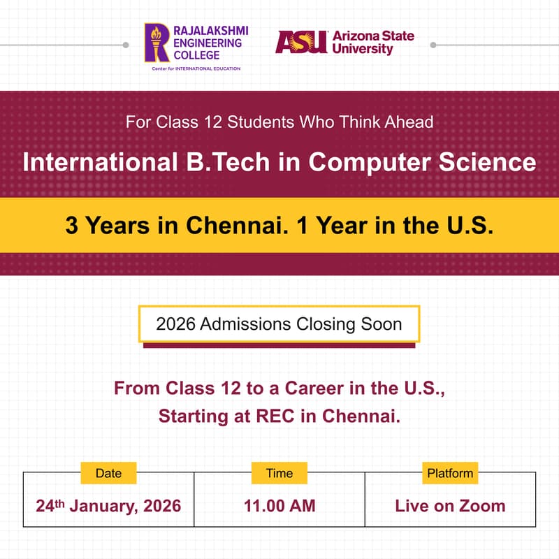 Cover Image for From Class 12 to a Career in the U.S. — with REC’s International B.E. / B.Tech in Computer Science