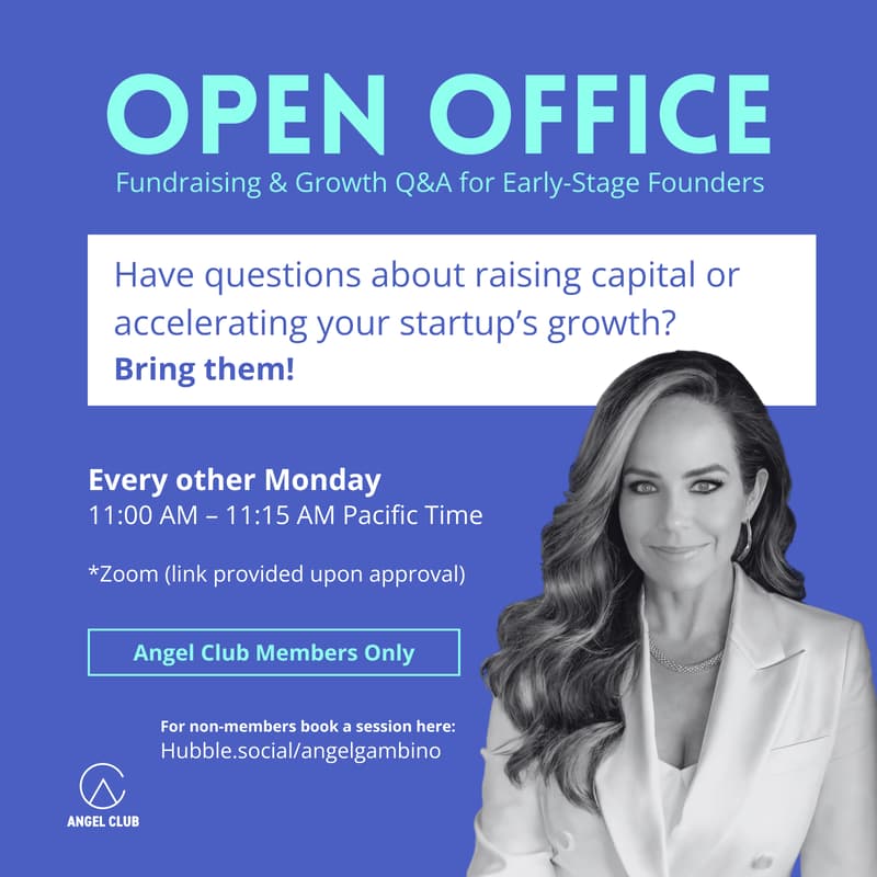 Cover Image for Open Office for Founders with Angel the Angel [Members Only]