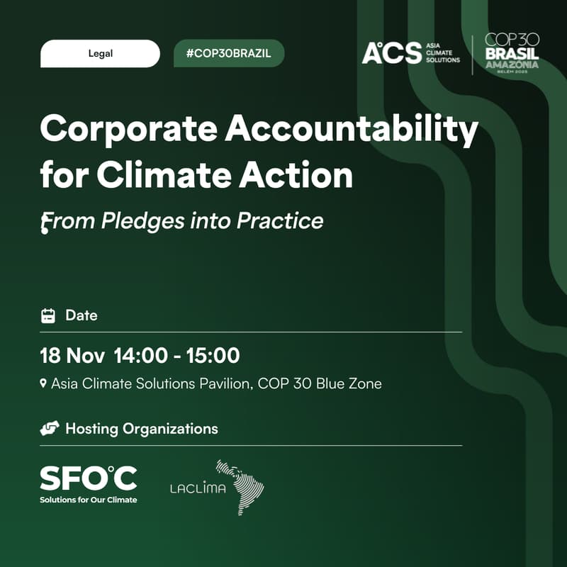Cover Image for Corporate Accountability for Climate Action: From Pledges into Practice