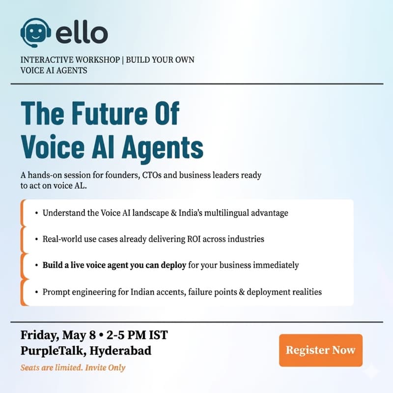 Cover Image for The Future of Voice Agents: Hyderabad Workshop - 02