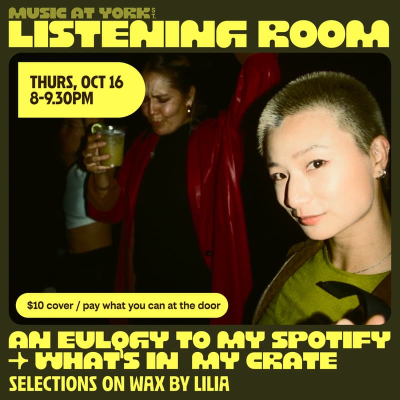 Cover Image for Listening Room: An Eulogy To My Spotify → What’s In My Crate by Lilia