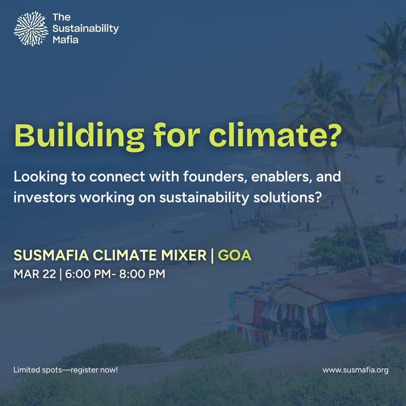 Cover Image for Climate Mixer Goa (North Goa) | SusMafia | March 22