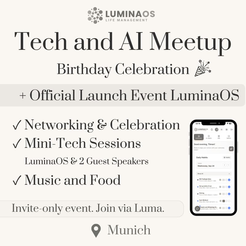 Cover Image for Birthday Celebration | Tech and AI Meetup | LuminaOS Launch