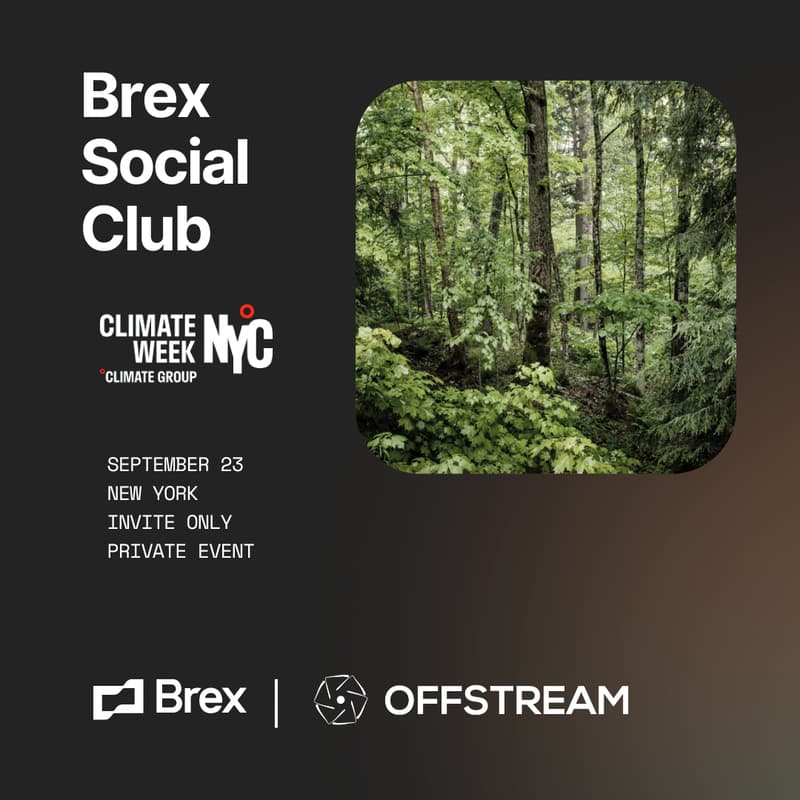 Cover Image for From Biomass to Carbon Credits: Brex + Offstream Social Club at NY Climate Week