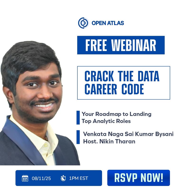 Cover Image for Crack the data career code! [Ft. Sai Kumar Bysani]