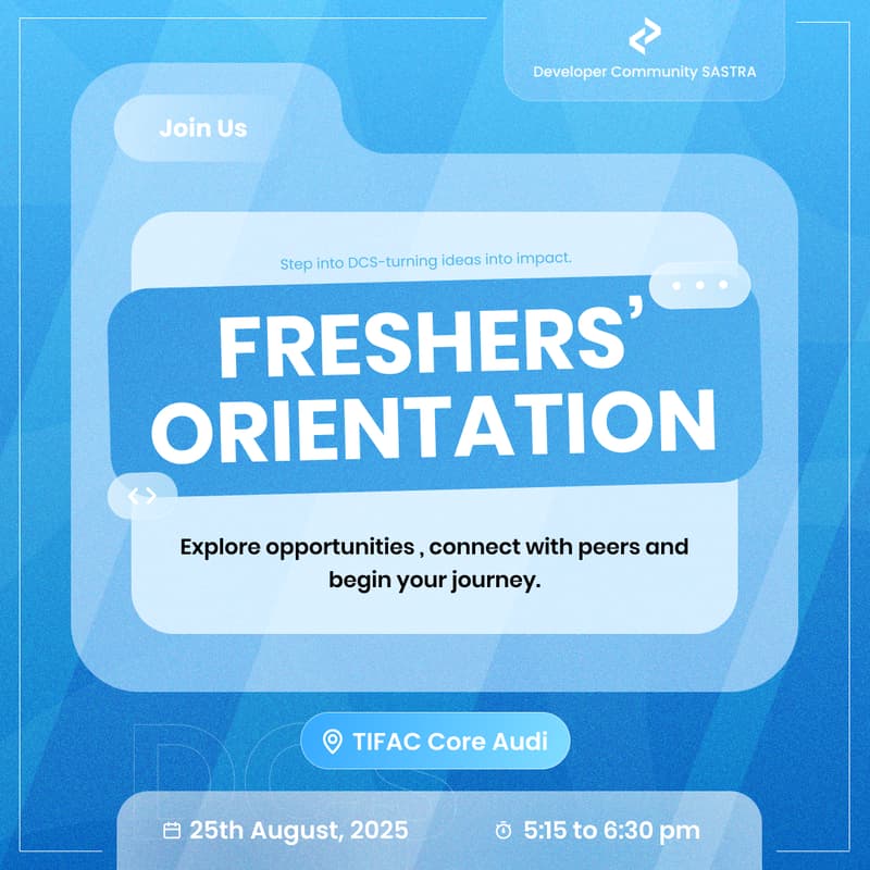 Cover Image for Team DCS Freshers' Orientation