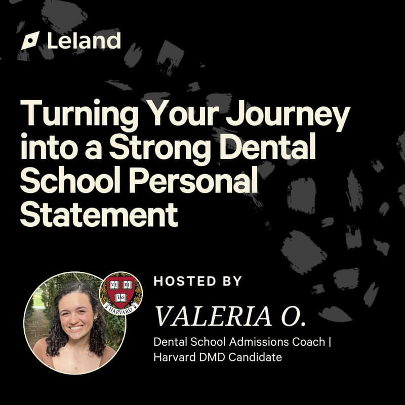 Cover Image for Turning Your Journey into a Strong Dental School Personal Statement