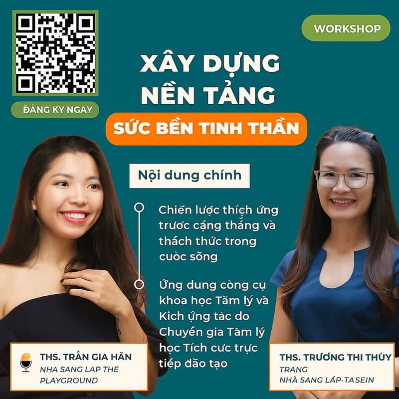 Cover Image for Well-being Workshop: Xây Nội Lực, Dựng Tinh Thần Vững | Build Your Foundation of Mental Resilience 🧠✨