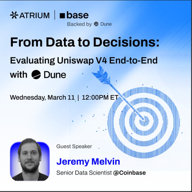 Cover Image for From Data to Decisions: Evaluating Uniswap V4 End-to-End with Dune