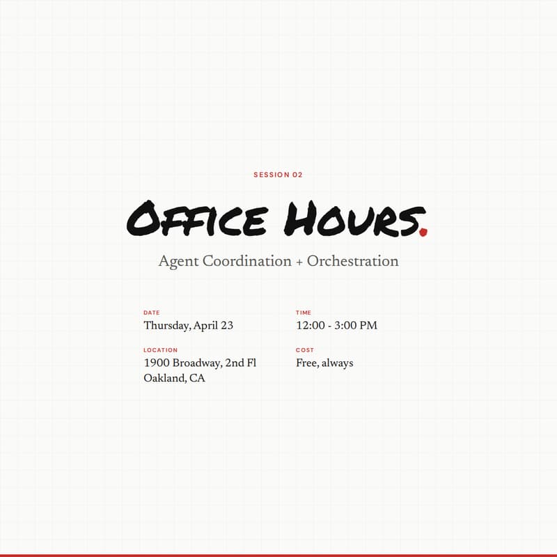 Cover Image for Office Hours: Agent Coordination + Orchestration