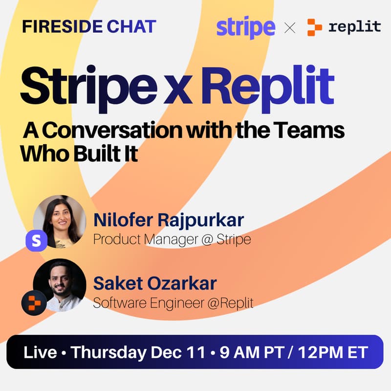 Cover Image for Stripe x Replit: Fireside Chat