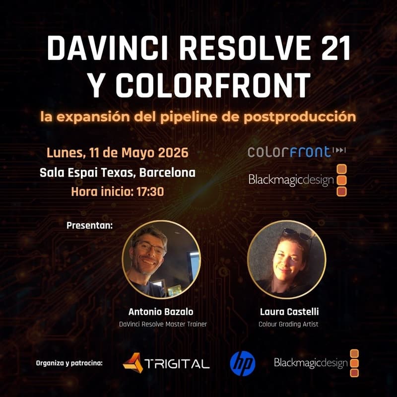 Cover Image for Evento presencial en Barcelona – DaVinci Resolve 21 y Colorfront: la expansión del pipeline de postproducción