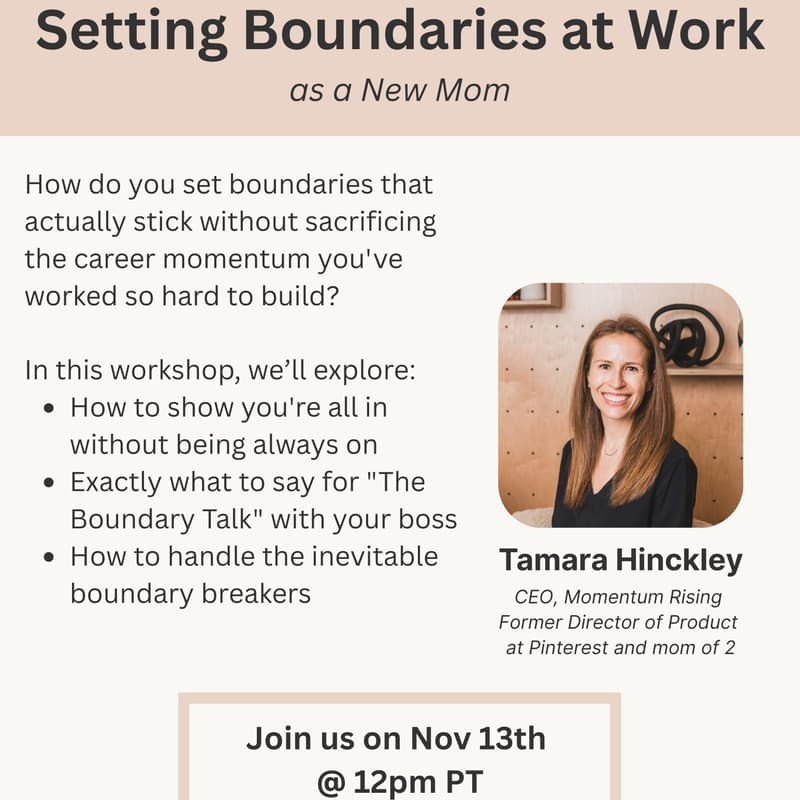 Cover Image for Setting Boundaries at Work as a New Mom
