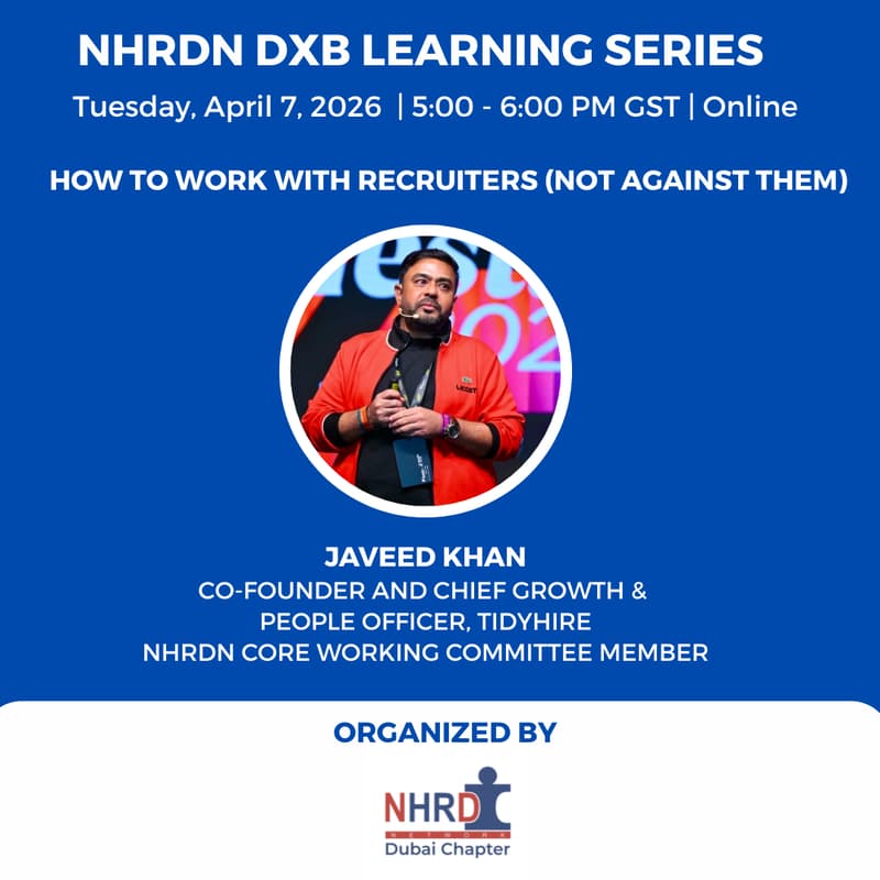 Cover Image for NHRDN DXB Learning Series: How to Work with Recruiters (Not Against Them)