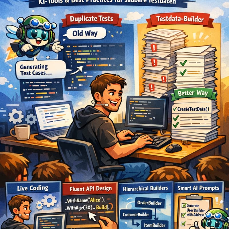 Cover Image for Bob, der Testdaten-Baumeister - Wartbare Tests trotz KI-Code-Generierung