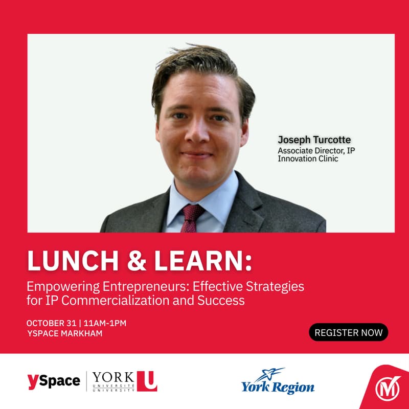 Cover Image for Lunch&Learn: Empowering Entrepreneurs: Effective Strategies for IP Commercialization and Success