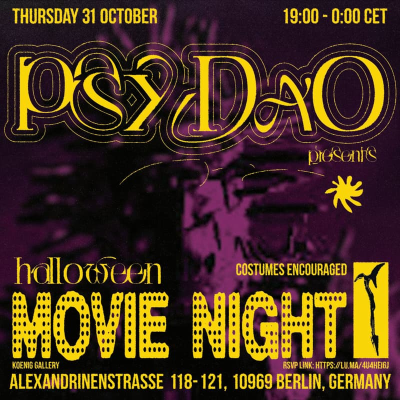 Cover Image for PsyDAO Presents: Halloween Movie Night 🎃