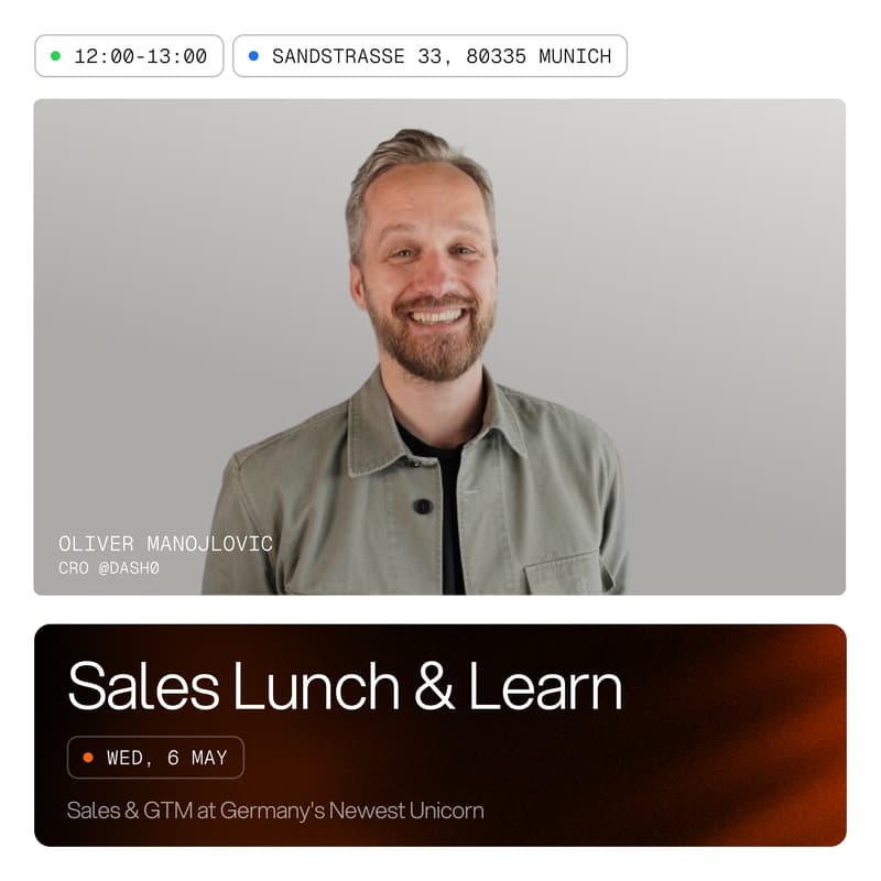 Cover Image for Lunch & Learn: Scaling Sales at Unicorn Speed with Oliver Manojlovic