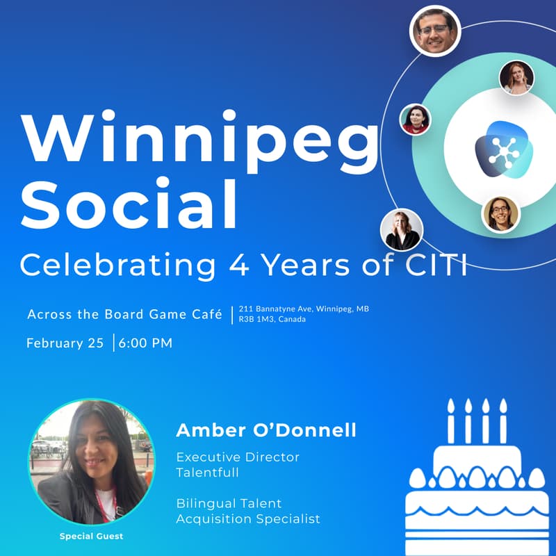 Cover Image for CITI Winnipeg Social: Celebrating four years of CITI!
