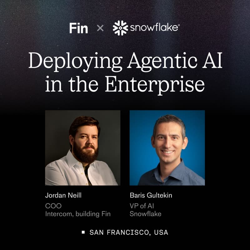 Cover Image for Fin x Snowflake: Deploying Agentic AI in the Enterprise