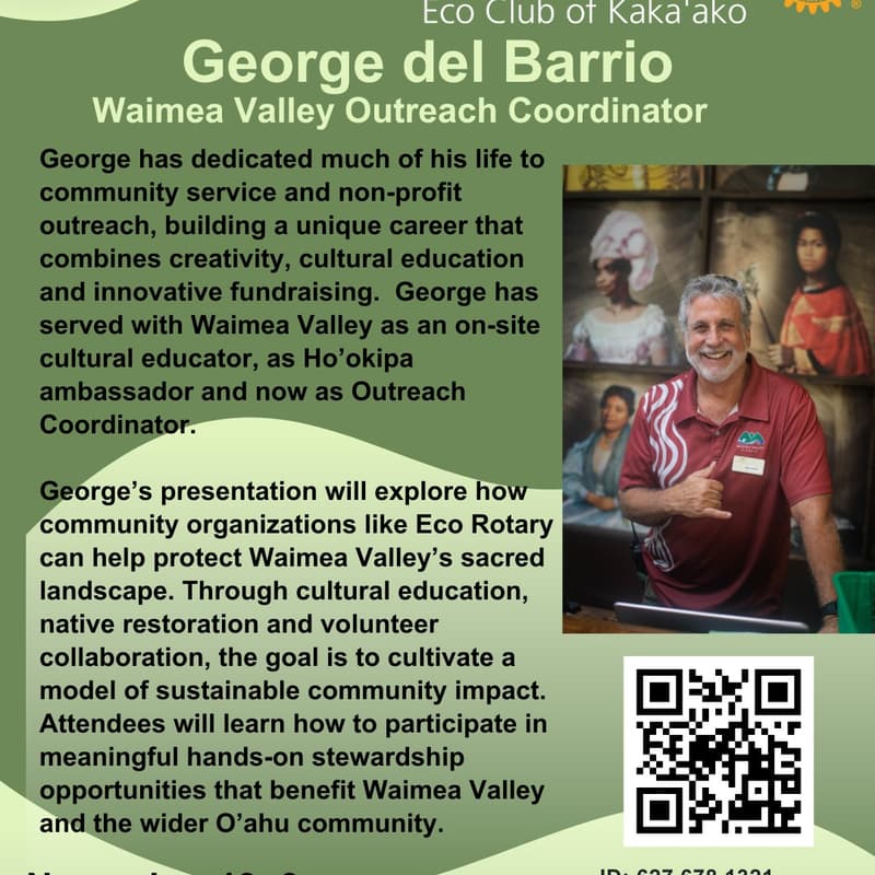 Cover Image for George del Barrio Waimea Valley Outreach Coordinator