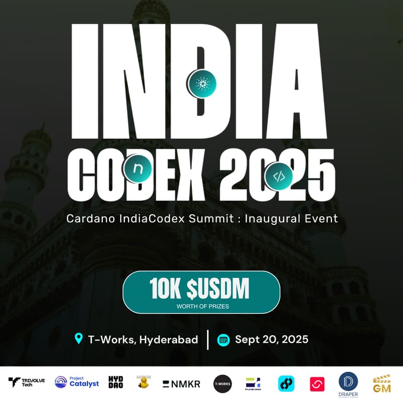 Cover Image for Cardano IndiaCodex Summit : Inaugural Event
