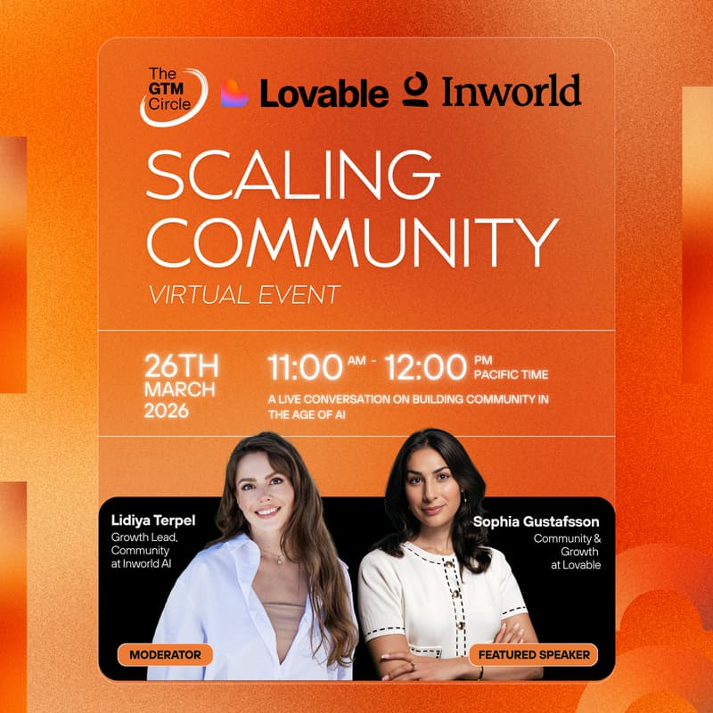 Cover Image for Scaling Community w/ leaders from Lovable and Inworld AI