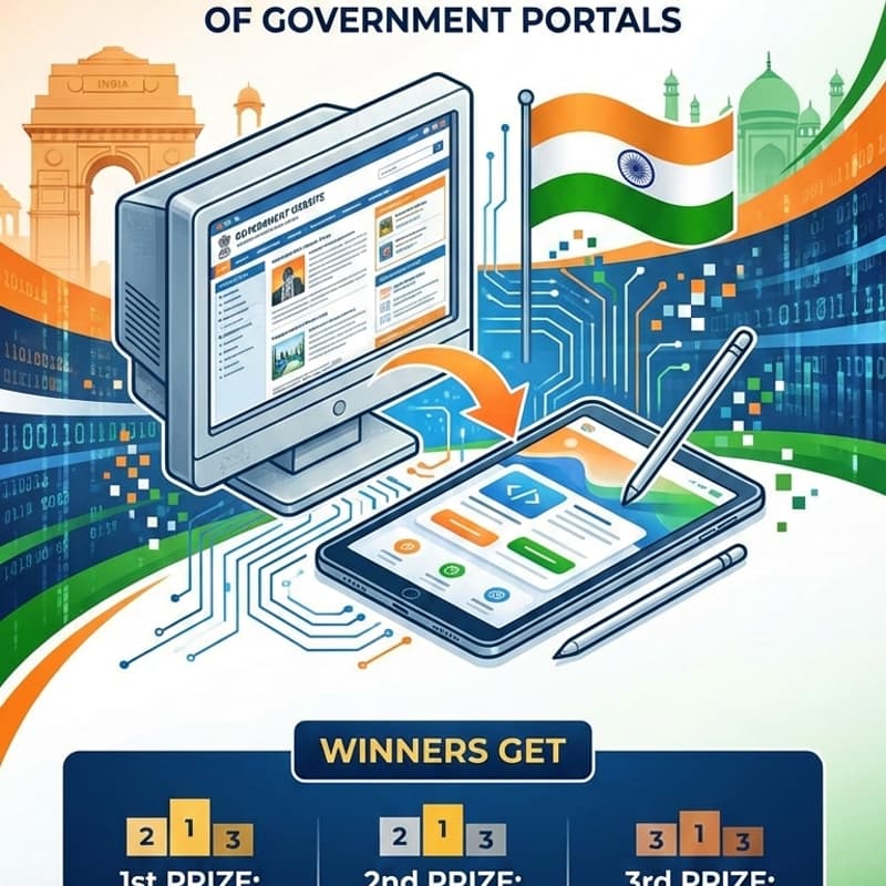 Cover Image for Republic Day UX Competition. Topic - Redesigning User Experience of government portals