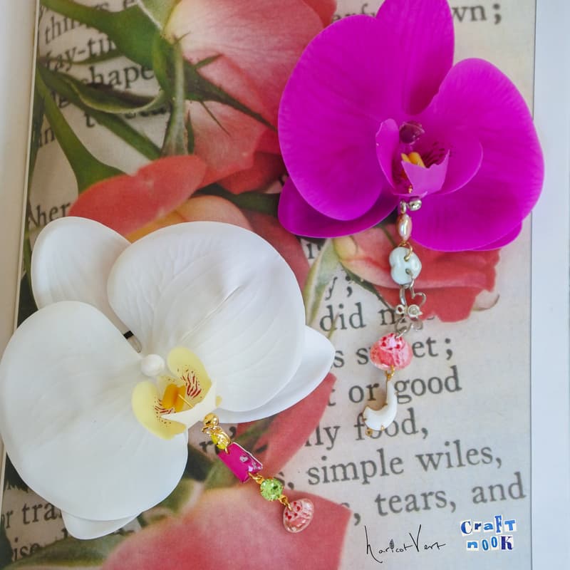 Cover Image for charming orchid hair clips